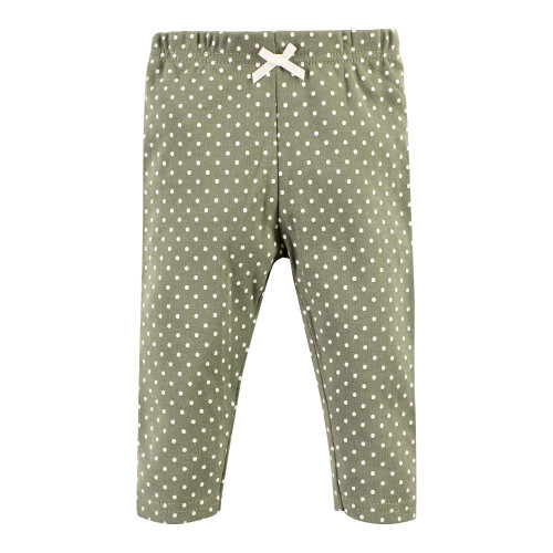 Hudson Baby Cotton Bodysuit, Pant and Shoe Set, Sage Floral Wreath Short Sleeve