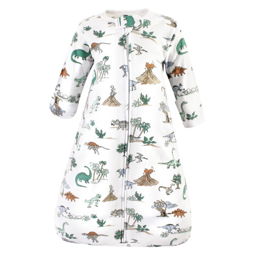 Hudson Baby Cotton Long-Sleeve Wearable Sleeping Bag, Sack, Blanket, Boy Dino World Long Sleeve