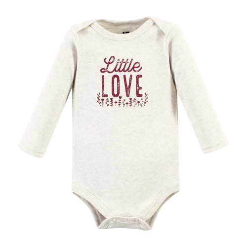 Hudson Baby Cotton Long-Sleeve Bodysuits, Little Love Flowers 5-Pack