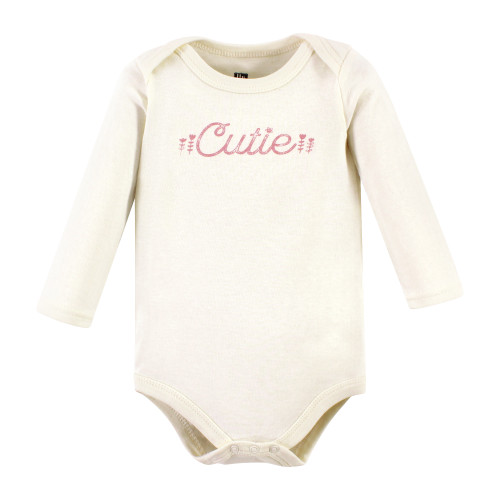 Hudson Baby Cotton Long-Sleeve Bodysuits, Little Love Flowers 5-Pack