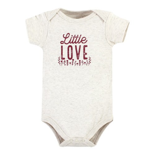 Hudson Baby Cotton Bodysuit and Pant Set, Little Love Flowers Short Sleeve