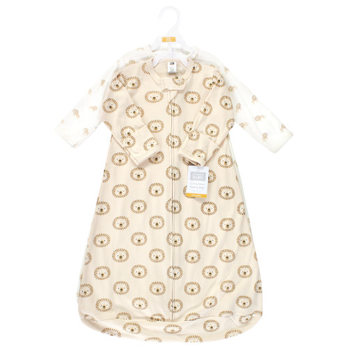 Hudson Baby Cotton Long-Sleeve Wearable Sleeping Bag, Sack, Blanket, Brave Lion Long Sleeve