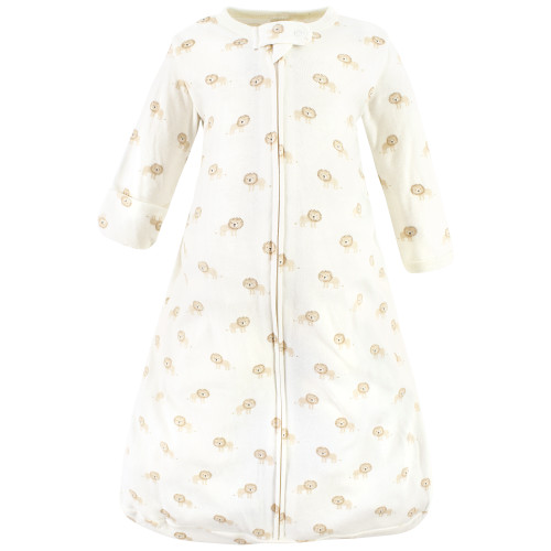 Hudson Baby Cotton Long-Sleeve Wearable Sleeping Bag, Sack, Blanket, Brave Lion Long Sleeve