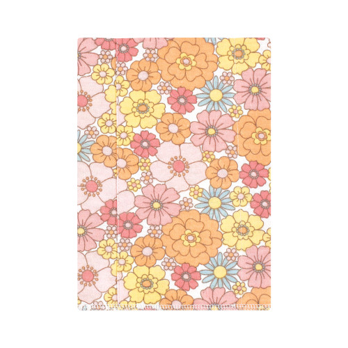 Hudson Baby Cotton Flannel Burp Cloths, Peace Love Flowers 7 Pack