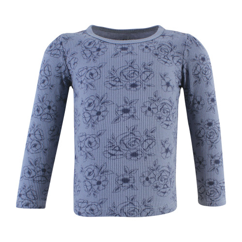 Hudson Baby Thermal Long Sleeve Tees 5pk, Dusty Rose Floral