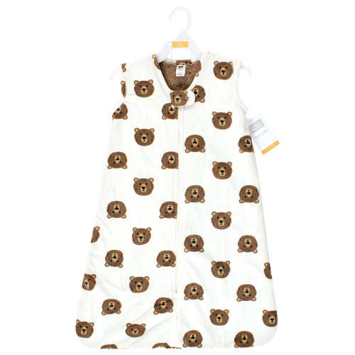 Hudson Baby Plush Faux Fur Sleeping Bag, Wearable Blanket, Brown Bear