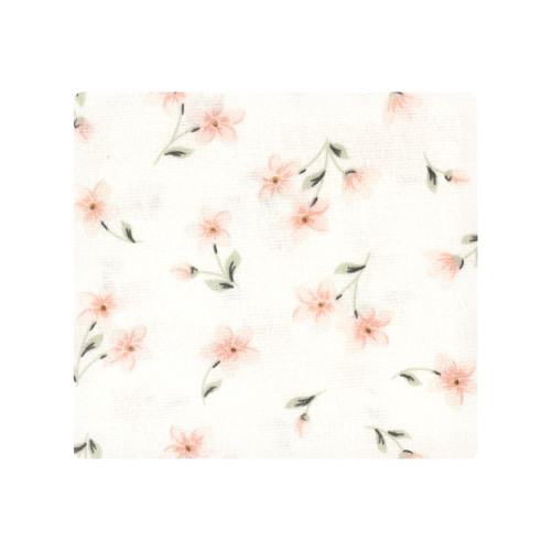 Hudson Baby Cotton Flannel Receiving Blankets Bundle, Pink Dainty Floral