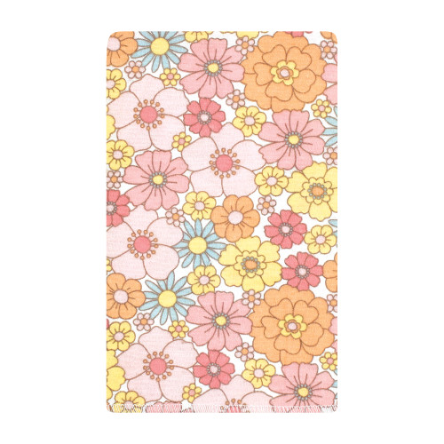 Hudson Baby Cotton Flannel Burp Cloths, Peace Love Flowers 10 Pack