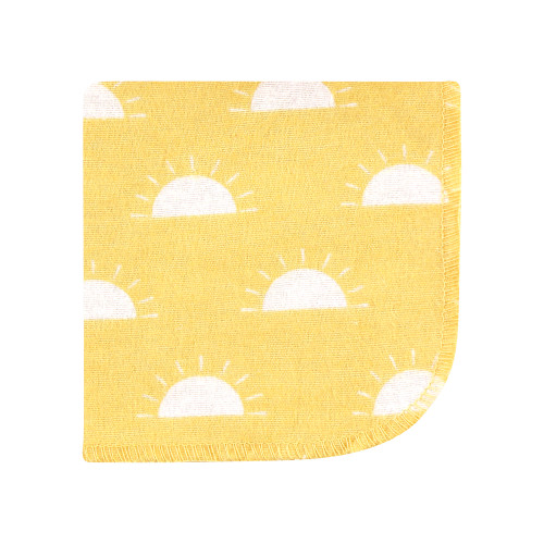 Hudson Baby Flannel Cotton Washcloths, My Sunshine 12 Pack