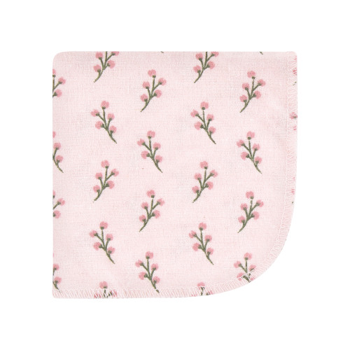 Hudson Baby Flannel Cotton Washcloths, Soft Painted Floral 12 Pack