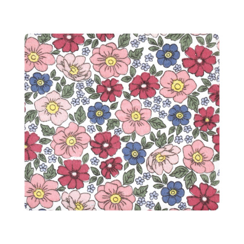 Hudson Baby Cotton Flannel Receiving Blankets Bundle, Pink Blue Pretty Floral