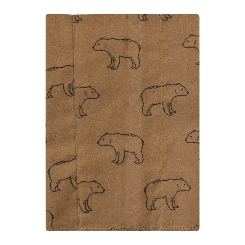 Hudson Baby Cotton Flannel Burp Cloths, Brown Bear 4 Pack