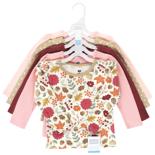 Hudson Baby Thermal Long Sleeve Tees 5pk, Acorn Botanical