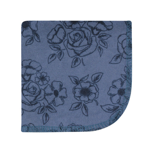 Hudson Baby Flannel Cotton Washcloths, Dusty Rose Floral 12 Pack