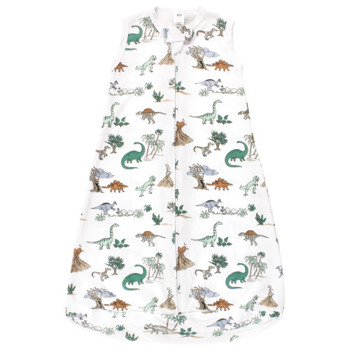 Hudson Baby Cotton Long-Sleeve Wearable Sleeping Bag, Sack, Blanket, Boy Dino World Sleeveless
