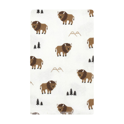 Hudson Baby Cotton Flannel Burp Cloths, Wild Buffalo 10 Pack