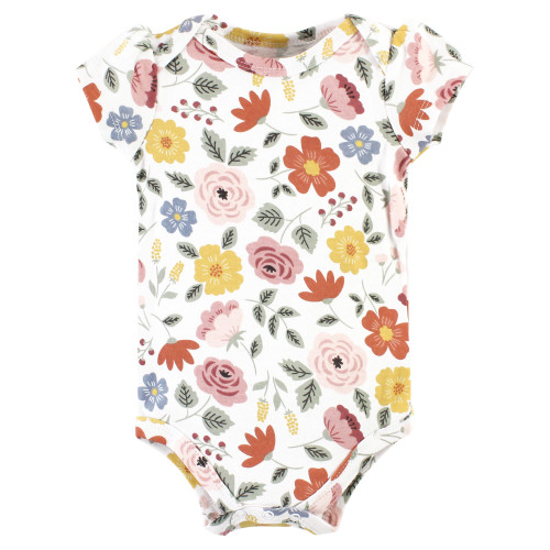 Hudson Baby Cotton Bodysuit, Pant and Bib Set, Bonita