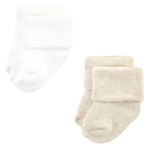 Hudson Baby Cotton Rich Newborn and Terry Socks, Teddy Bear