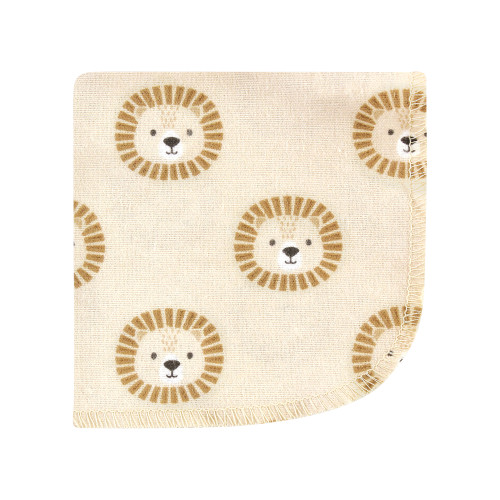 Hudson Baby Flannel Cotton Washcloths, Brave Lion 12 Pack