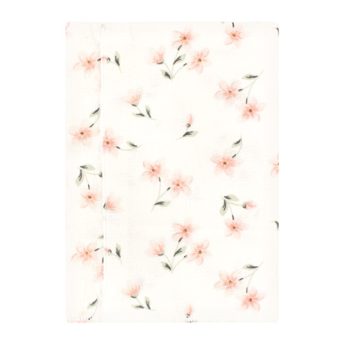 Hudson Baby Cotton Flannel Burp Cloths, Pink Dainty Floral 7 Pack