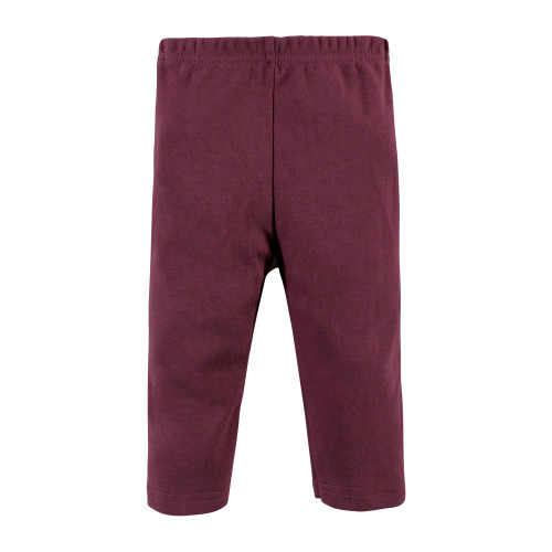 Hudson Baby Cotton Bodysuit and Pant Set, Plum Wildflower Long Sleeve