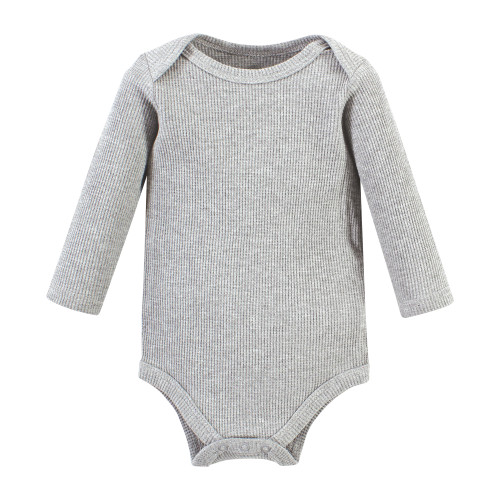 Hudson Baby Thermal Long Sleeve Bodysuits, Buffalo Plaid Leopard