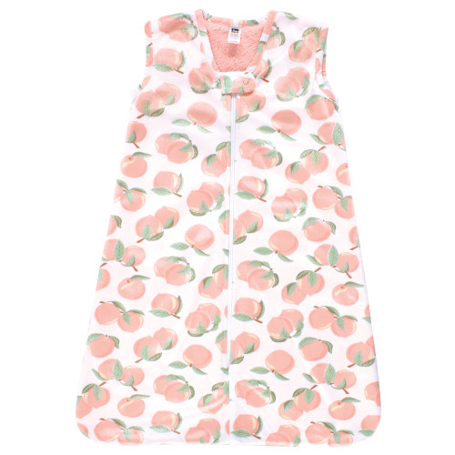 Hudson Baby Plush Faux Fur Sleeping Bag, Wearable Blanket, Peach