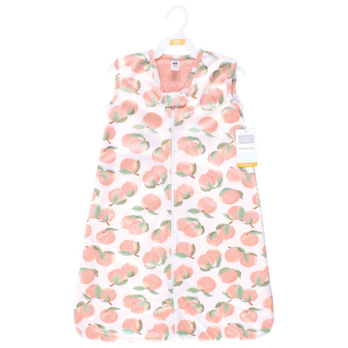 Hudson Baby Plush Faux Fur Sleeping Bag, Wearable Blanket, Peach