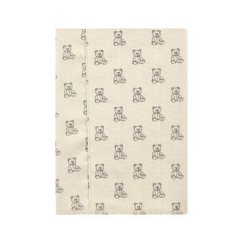 Hudson Baby Cotton Flannel Burp Cloths, Teddy Bears 4 Pack