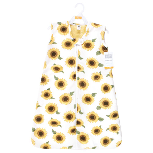 Hudson Baby Plush Faux Fur Sleeping Bag, Wearable Blanket, Sunflower