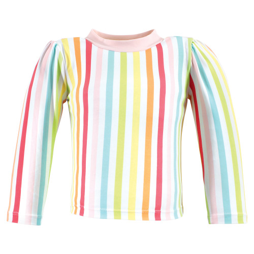 Hudson Baby Swim Rashguard Set, Rainbow Stripe