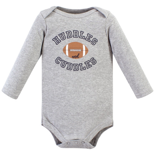 Hudson Baby Cotton Bodysuit, Pant and Shoe Set, Football Huddles Long Sleeve