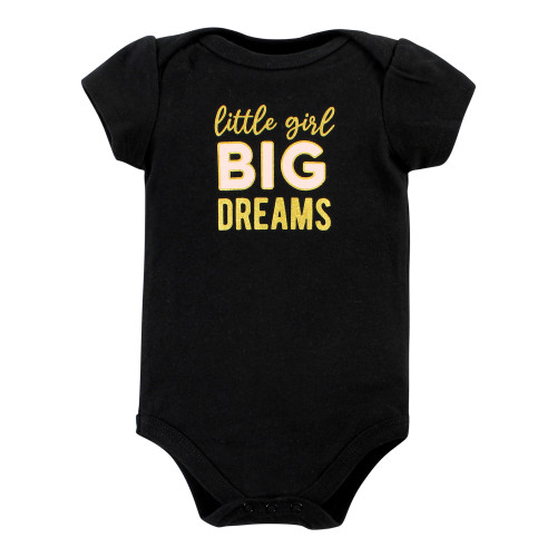 Hudson Baby Cotton Bodysuits, Cinnamon Hearts 5 Pack