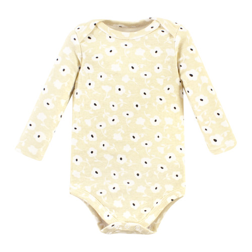 Hudson Baby Cotton Long-Sleeve Bodysuits, Cinnamon Hearts 5 Pack
