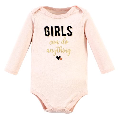 Hudson Baby Cotton Bodysuit, Pant and Shoe Set, Cinnamon Hearts Long Sleeve