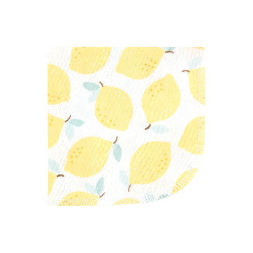Hudson Baby Flannel Cotton Washcloths, Lemon Daisy 10 Pack