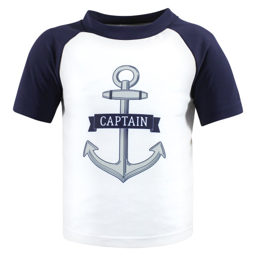 Hudson Baby Swim Rashguard Set, Navy Anchor