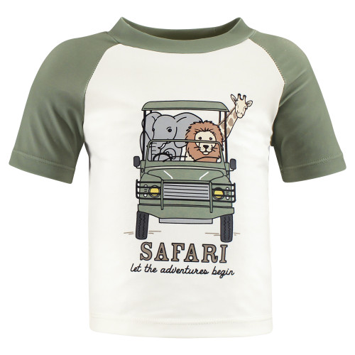 Hudson Baby Swim Rashguard Set, Going On Safari