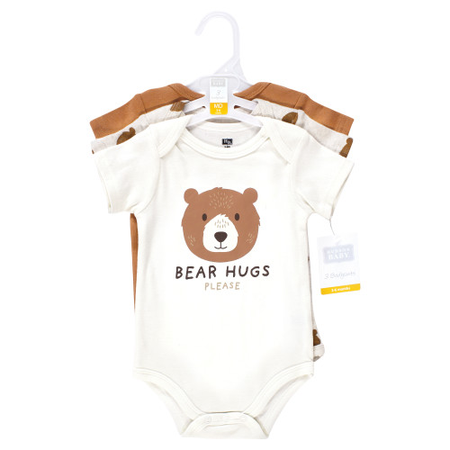 Hudson Baby Cotton Bodysuits, Bear Hugs