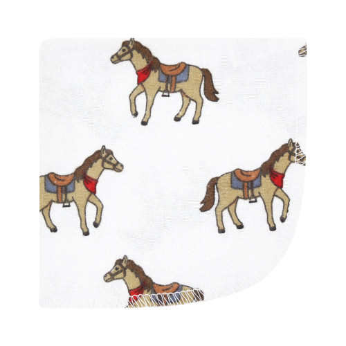 Hudson Baby Flannel Cotton Washcloths, Cowboy 10 Pack