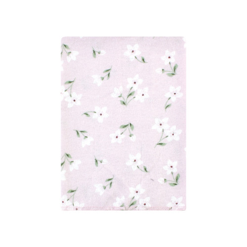 Hudson Baby Cotton Flannel Burp Cloths Bundle, Purple Dainty Floral