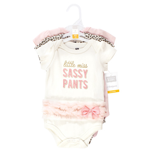 Hudson Baby Cotton Bodysuits, Miss Sassy Pants