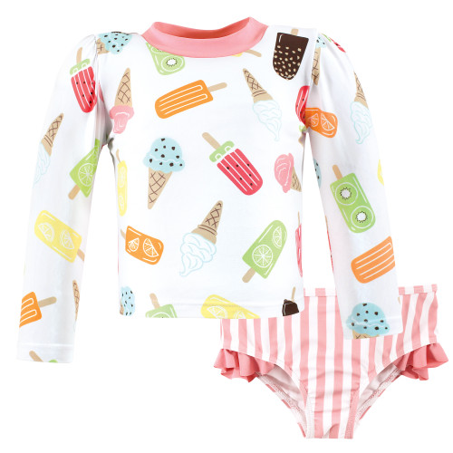 Hudson Baby Swim Rashguard Set, Ice Cream Popsicle