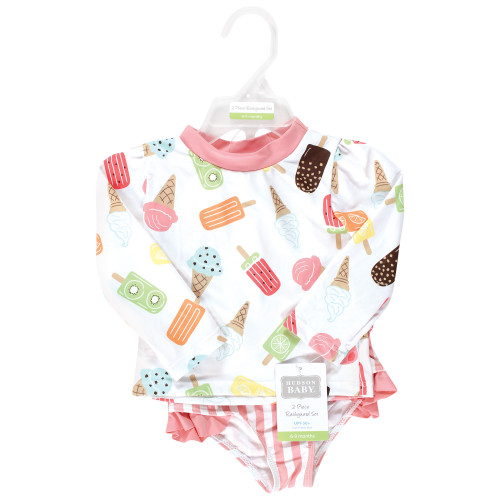 Hudson Baby Swim Rashguard Set, Ice Cream Popsicle