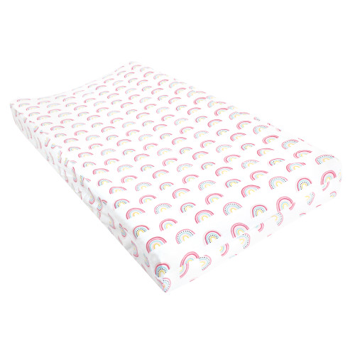 Hudson Baby Cotton Changing Pad Cover, Modern Rainbow