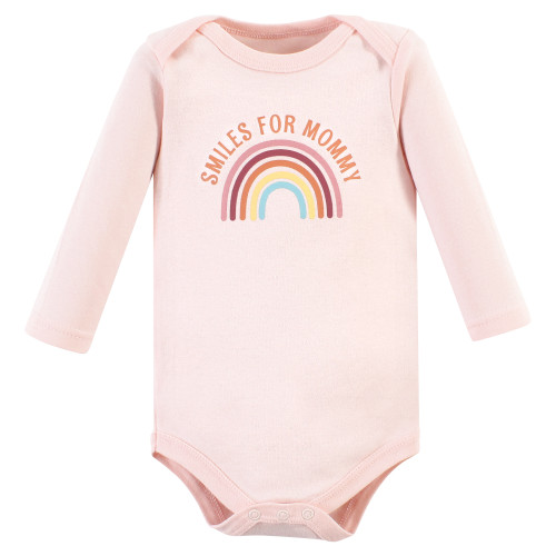 Hudson Baby Cotton Bodysuit, Pant and Shoe Set, Sunshine Rainbows Long Sleeve