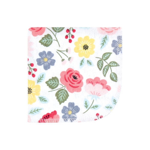 Hudson Baby Flannel Cotton Washcloths, Modern Botanical 10 Pack
