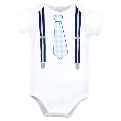 Hudson Baby Cotton Bodysuits, Plaid Little Man Polo
