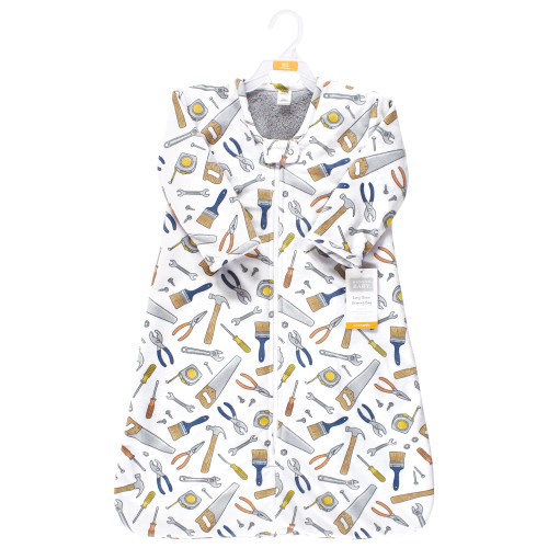 Hudson Baby Long Sleeve Plush Faux Fur Sleeping Bag, Wearable Blanket, Construction Work