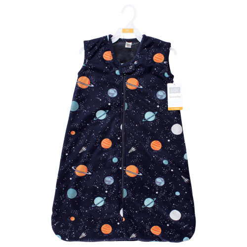 Hudson Baby Plush Faux Fur Sleeping Bag, Wearable Blanket, Space